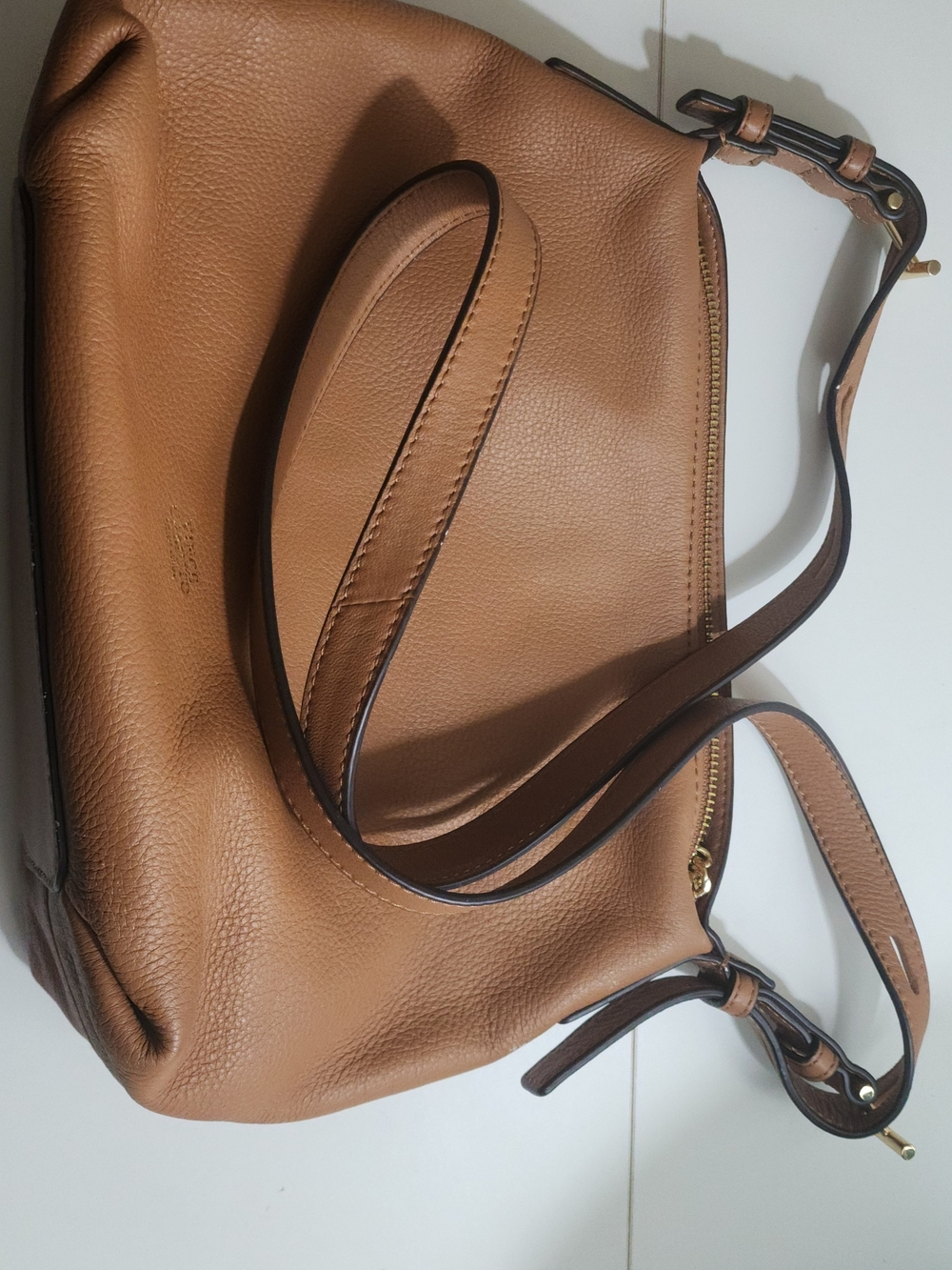 Vince Camuto Camel/Tan Leather Shoulder Bag